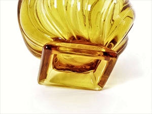 Art Deco Amber Glass Vase, Bagley Posy Vase, Equinox No 3061