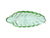 Green Glass Leaf Plate, 1940's Bagley Glass,