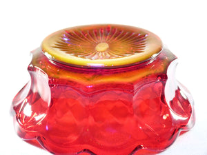 Fenton Ruby Amberina Glass Bowl, Beautiful Colour