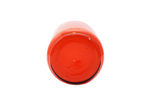 Victorian Hand Painted Red Glass Vase, Stunning Colour, Colourful Butterflies