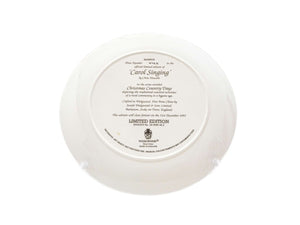 Wedgwood Christmas Plate, 'Carol Singing', Ltd Edition No 676 A