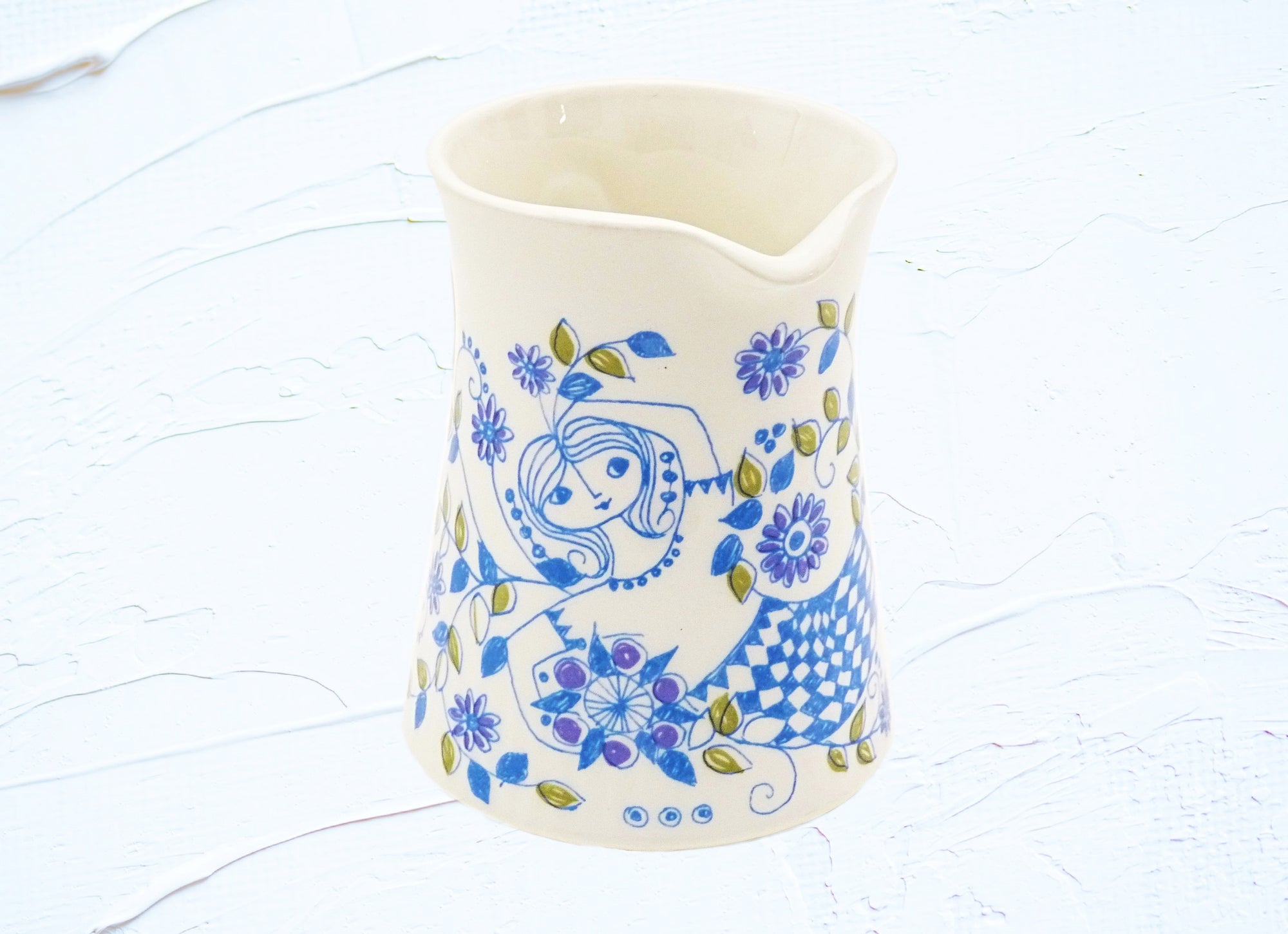 Vintage Figgjo Lotte Milk Jug / Creamer, Norwegian, 1960's, Turi Design