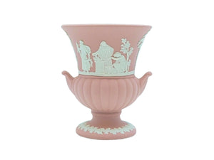 Pink Jasperware Wedgwood Urn Vase, Decorative Ornament, Very Pretty