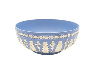 Impressive Wedgwood Acanthus Leaf Bowl, Blue Jasperware