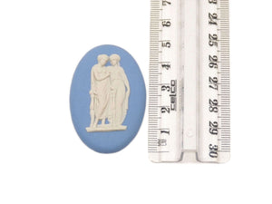Wedgwood Jasperware Cameo, Blue, Romantic Scene