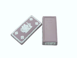 Lilac Jasperware Wedgwood Oblong Trinket Box, Very Pretty