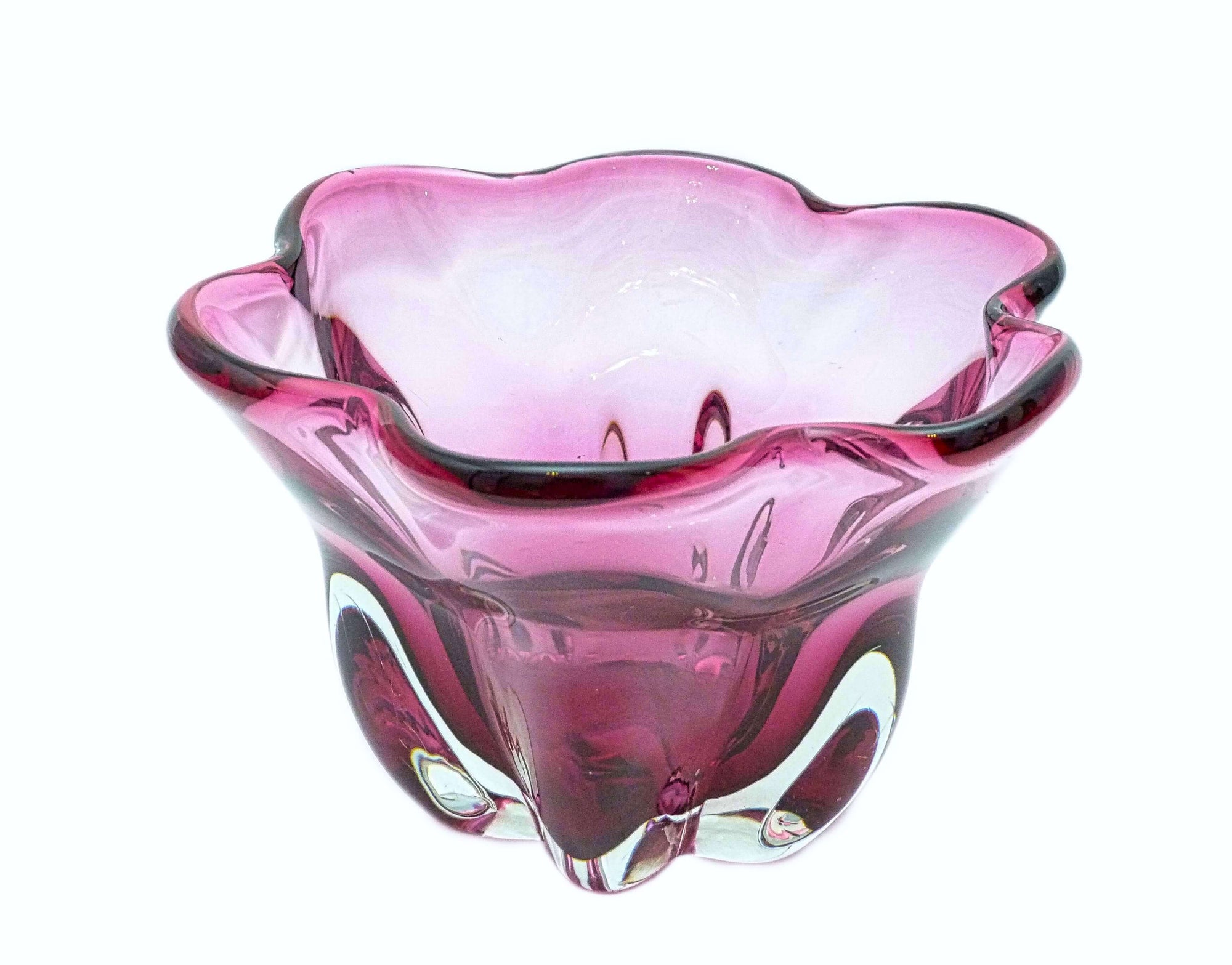 Violet/Purple Art Glass Bowl, Superb Colour, Amazing Decorative Item