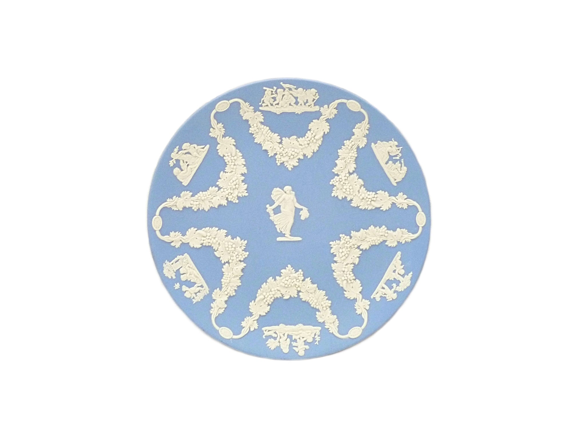 Blue Wedgwood Jasperware Plate, Collectors Society, Very Decorative