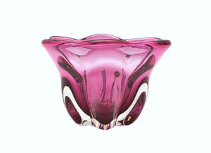 Violet/Purple Art Glass Bowl, Superb Colour, Amazing Decorative Item