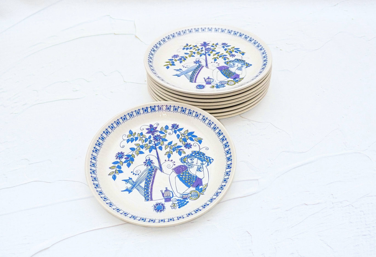 Vintage Figgjo Lotte Bread and Butter/Side Plate, Norwegian, 1960's, Turi Design