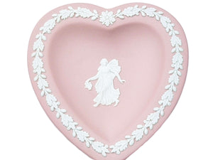 Wedgwood Pink Jasperware Heart Shaped Pin/Trinket Dish