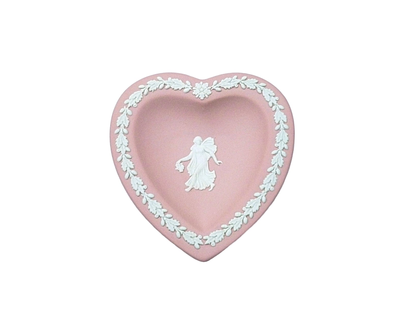 Wedgwood Pink Jasperware Heart Shaped Pin/Trinket Dish