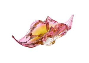 Josef Hospodka Glass Bowl, Chribska Glass, Lip Bowl, Superb Colour