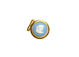 Vintage Wedgwood Jasperware Cufflinks, Features Exquisite Lady Cameo