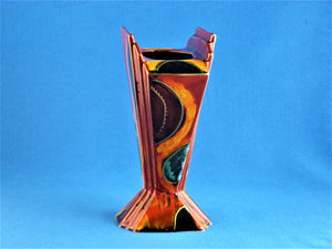 Anita Harris Art Pottery, Fan Vase, Art Deco Style Vase, Home Decor Item