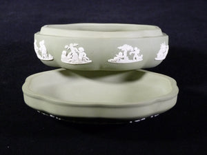 Wedgwood Jasperware Green Trinket Box