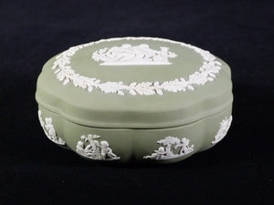 Wedgwood Jasperware Green Trinket Box