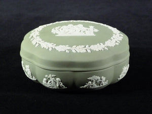 Wedgwood Jasperware Green Trinket Box