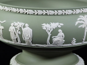 Superb Wedgwood Jasperware Green Bowl, Table Centrepiece
