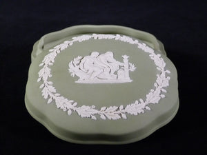 Wedgwood Jasperware Green Trinket Box