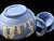 Wedgwood Jasperware Blue Teapot, Creamer and Sugar, Full Size, Superb Set