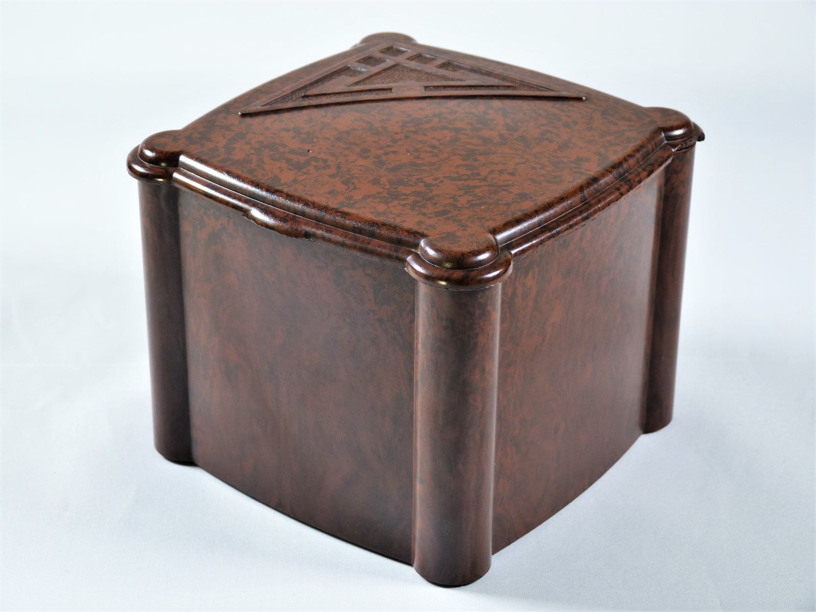 Bakelite Trinket Box, Vintage Ornamental Storage Container, Jewellery Box